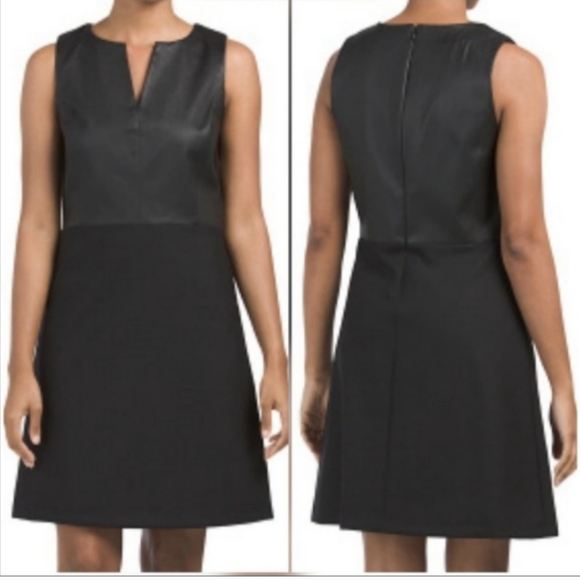 Theory Alinea Mod Stretch Leather Light dress - Picture 2 of 5